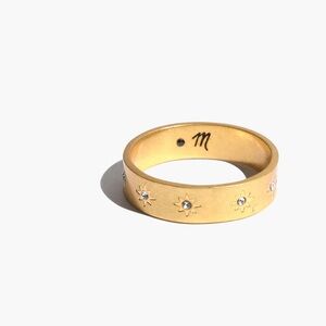 NEW MADEWELL Twinkle Pavé Band Ring in Vintage Gold